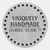 Handmade Artisan Runder Aufkleber (Vorderseite)