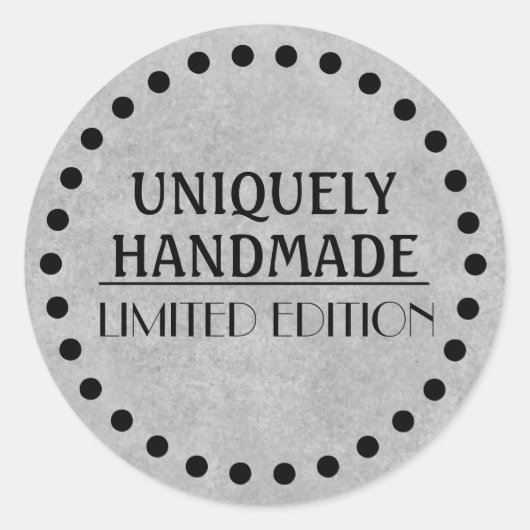 Handmade Artisan Runder Aufkleber (Vorderseite)
