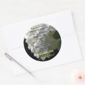 Handmade Artist White Hydrangea Business Stickers (Umschlag)