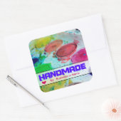 Handmade Artists Aquarellfarbe Farbpalette Quadratischer Aufkleber (Umschlag)