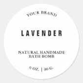 Handmade-Bath-Bombensiegel Runder Aufkleber (Vorderseite)
