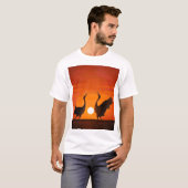 Handmade birds in sunset T-Shirt (Vorne ganz)