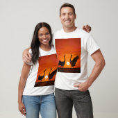 Handmade birds in sunset  T-Shirt (Unisex)