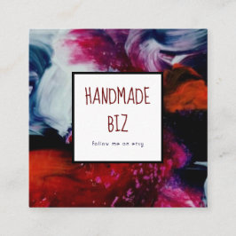 Handmade Biz Square Business Card Quadratische Visitenkarte