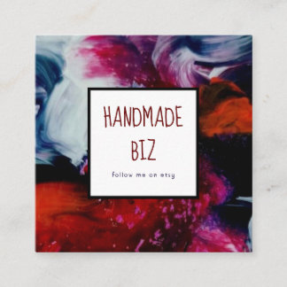Handmade Biz Square Business Card Quadratische Visitenkarte