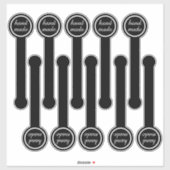 Handmade Black & Pudding Sealing Aufkleber (Blatt)