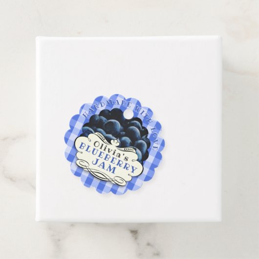 Handmade Blueberry Jam Geschenkanhänger (Beispiel)