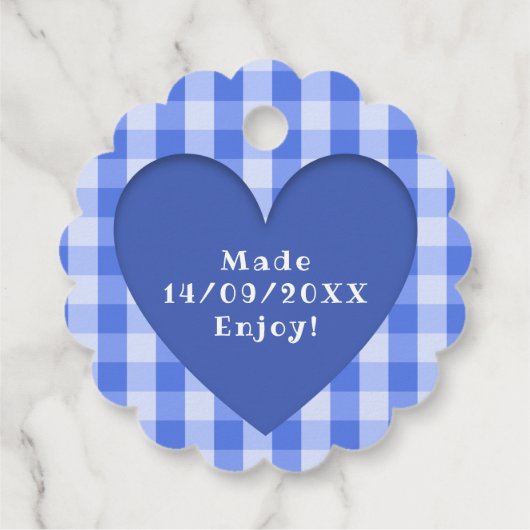 Handmade Blueberry Jam Geschenkanhänger (Rückseite)