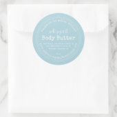 Handmade Body Butter Bio Business Blue Runder Aufkleber (Tasche)