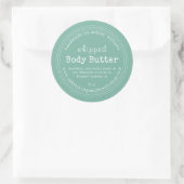 Handmade Body Butter Bio Business Green Runder Aufkleber (Tasche)