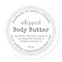 Handmade Body Butter Bio Business Label