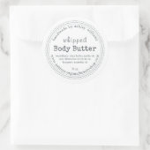 Handmade Body Butter Bio Business Label Runder Aufkleber (Tasche)