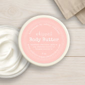 Handmade Body Butter Bio Business Pink Label Runder Aufkleber