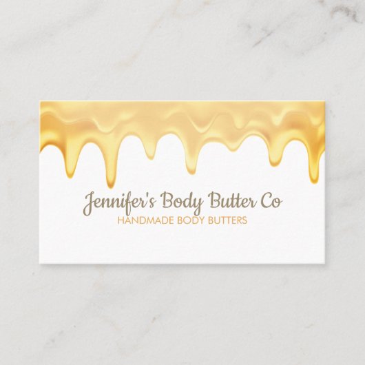 Handmade Body Butter Business Tropfen Visitenkarte (Vorderseite)