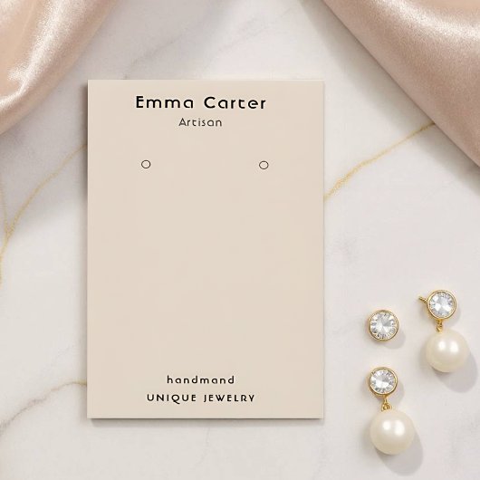 Handmade Boho Chic individuell anpassbarer Earring Visitenkarte