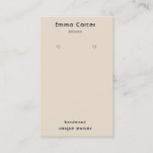 Handmade Boho Chic individuell anpassbarer Earring Visitenkarte (Vorderseite)