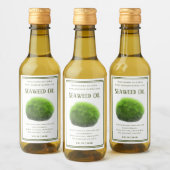 Handmade Botanical Seaweed Illustration Label Weinetikett (Flaschen)