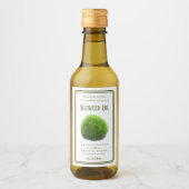 Handmade Botanical Seaweed Illustration Label Weinetikett (Vorderseite)