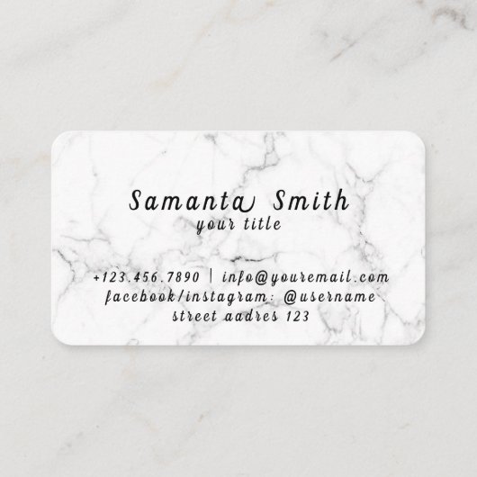 Handmade Brooch Visitenkarte (Rückseite)