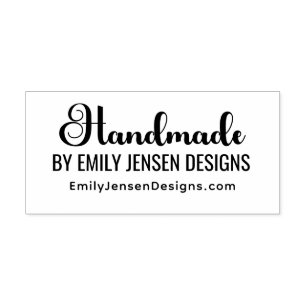 "Handmade by Business Name Website URL Permastempel