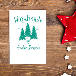 Handmade by Christmas Tree Personalisiert Permastempel