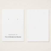 "Handmade by" Earring Display Card (Vorne & Hinten)