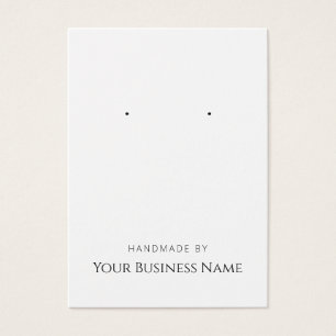 "Handmade by" Earring Display Card