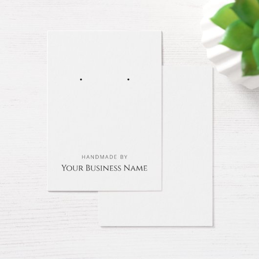"Handmade by" Earring Display Card (Schreibtisch)