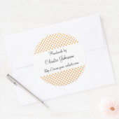 Handmade by - Herz-Design Runder Aufkleber (Umschlag)