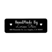 "Handmade by" Herz Romantisches Schwarz (Vorne)