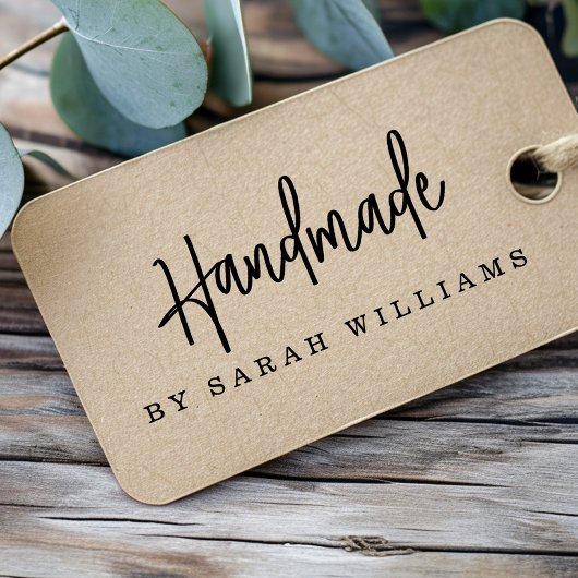 Handmade by individuelle Name Moderne handgeschrie Gummistempel