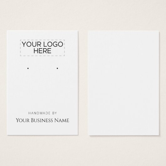 "Handmade by"-Logo-Werbekarte (Vorne & Hinten)