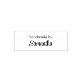 Handmade By Maker's Name in Cursive Script Permastempel (Design)