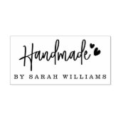 Handmade by name herzen moderne handgeschriebene S Gummistempel (Prägung)