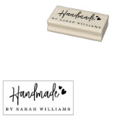 Handmade by name herzen moderne handgeschriebene S Gummistempel (Stempel)