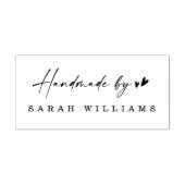 Handmade by name niedlich herzen handschriftlich gummistempel (Prägung)