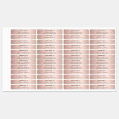 Handmade by name Rosen gold script Etiketten (Blatt)