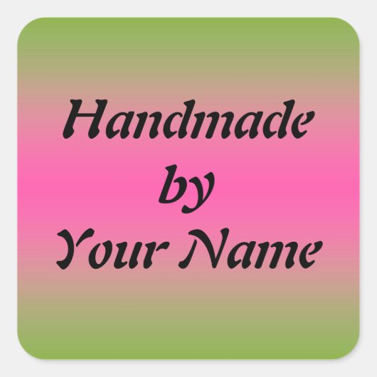 Handmade by Template Aufkleber (Vorderseite)