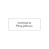 Handmade By Your Name in Cursive Script Permastempel (Design)