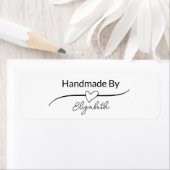 Handmade by your name in Script with Heart (Insitu)