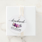 Handmade Calligraphy Lila Floral R Geschenkanhänger (Beispiel)