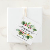 Handmade Calligraphy Script Tropical Floral Geschenkanhänger (Beispiel)