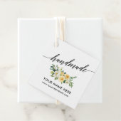 Handmade Calligraphy Script Yellow White Floral Geschenkanhänger (Beispiel)