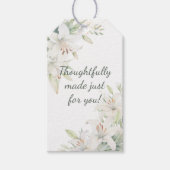 Handmade Care Instructions Lilies Hang Tag Geschenkanhänger (Vorderseite)