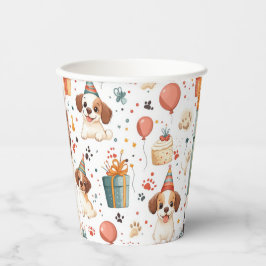 Handmade Cash Envelope - Hunde zum Geburtstag Pappbecher