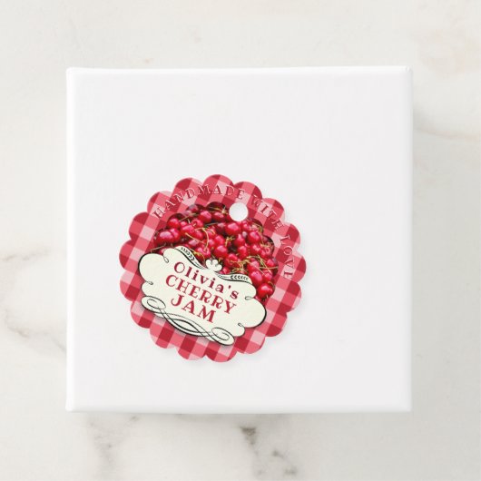 Handmade Cherry Jam Geschenkanhänger (Beispiel)