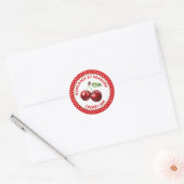 Handmade Cherry Preserve Personalisiert Runder Aufkleber (Umschlag)