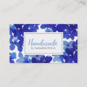 Handmade Chic Blue Blume Hydrangea Business Ca Visitenkarte (Vorderseite)