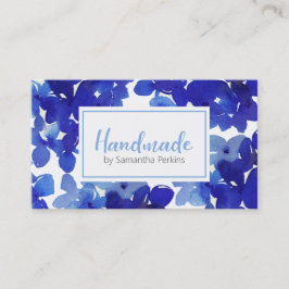 Handmade Chic Blue Blume Hydrangea Business Ca Visitenkarte