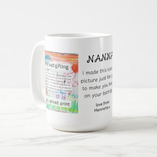 Handmade Child Drawing Colorful Creative Gifting  Kaffeetasse (Vorderseite Links)